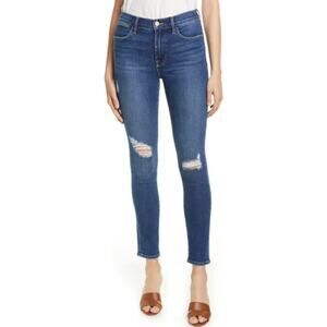 Frame Le High Skinny Ankle Jeans Medium Wash Bradfield Blue Size 29